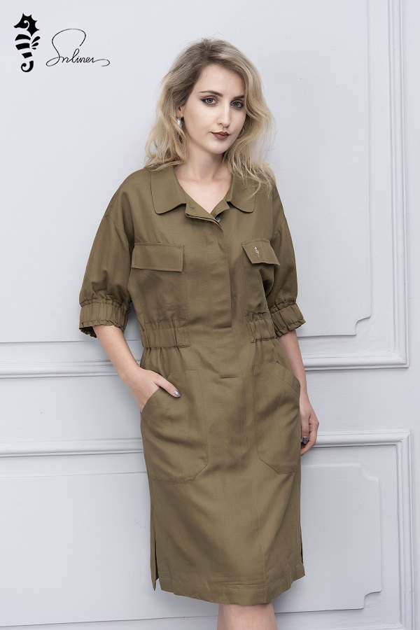 Đầm Linen BOD004 XÍ CŨN  Designed Clothes